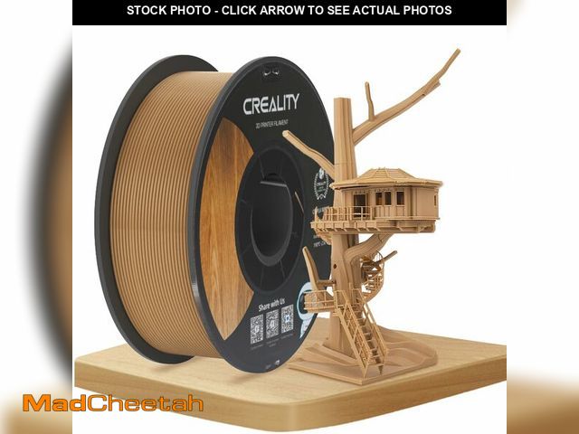 Lot 74-12457270 - Official Creality Wood Filament PLA 1.75 mm, Woods 3D Printer Filament, More Than 30% Real Wood, Smo...