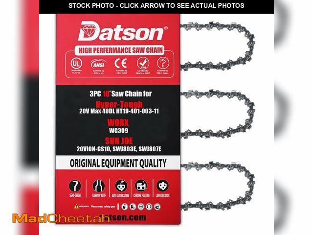 Lot 74-14263665 - 3 PACK 10" Chainsaw chain blade Replacement For Hyper-Tough 20V Max 40DL HT19-401-003-11,Remington R...