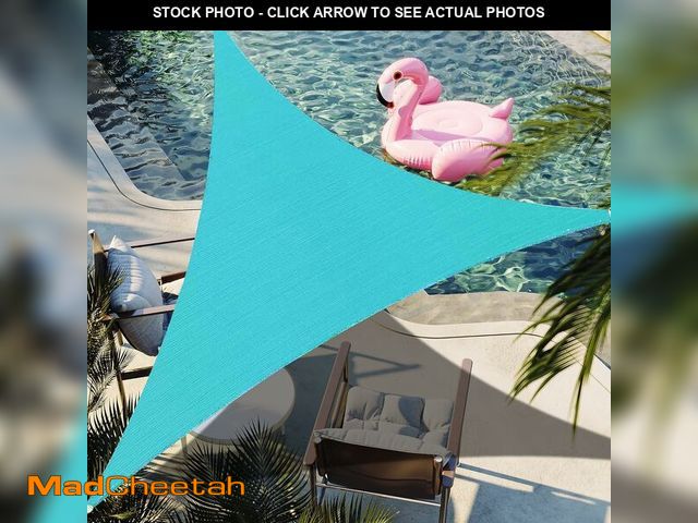 Lot 74-12458980 - SHADESPEARE 12' x 12' x 12' Turquoise Triangle Sun Shade Sail Canopy Durable Fabric UV Block Awning,...