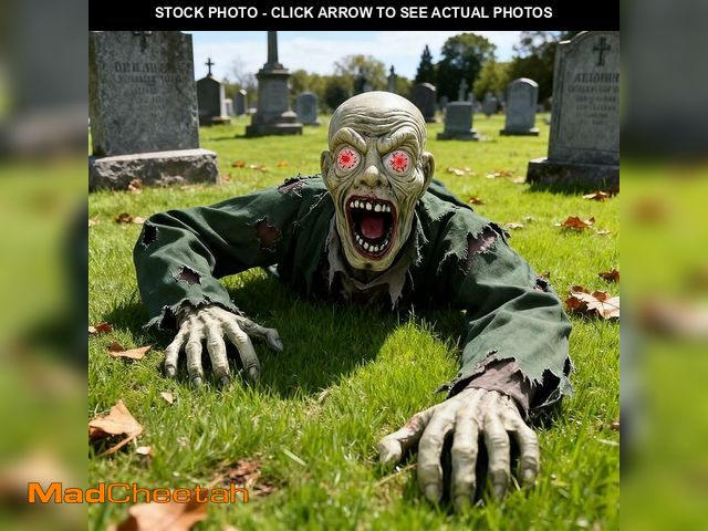 Lot 74-12701382 - Halloween Animated Zombies Outdoor Decorations, Voice Activated Prop with Glowing Eyes, Swaying Moti...