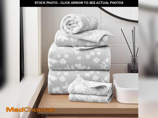 Lot 74-12309631 - Lucky Brand Folk Floral 6 Piece Bath Towel Set - (2) Bath Towels, (2) Hand Towels, and (2) Washcloth...
