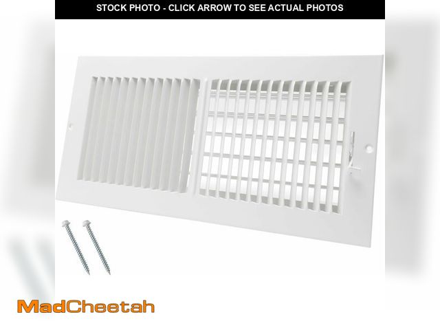 Lot 74-14277376 - 14 x 6 Inch [Duct Opening] Air Vent Covers for Wall or Ceiling - High Airflow 2 Way Steel Ventilatio...