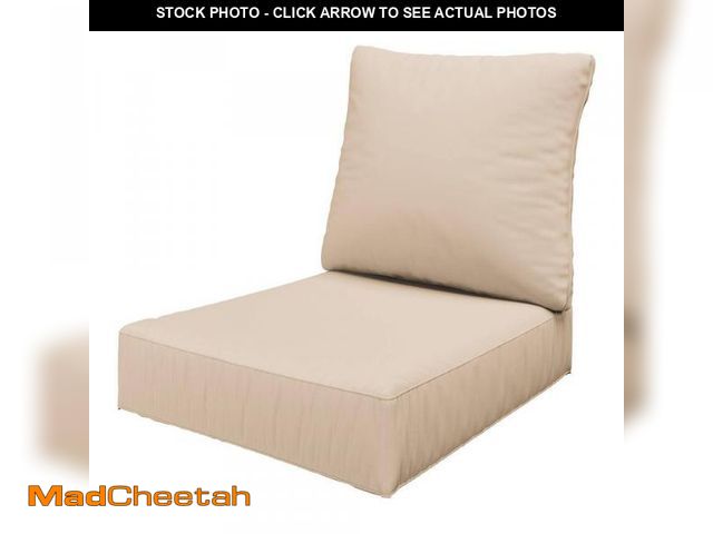 Lot 74-12424755 - Kimunuk 24 in. x 24 in. x 6.5 in. Outdoor Repacement Deep Seating Lounge Chair Cushion with Backrest...
