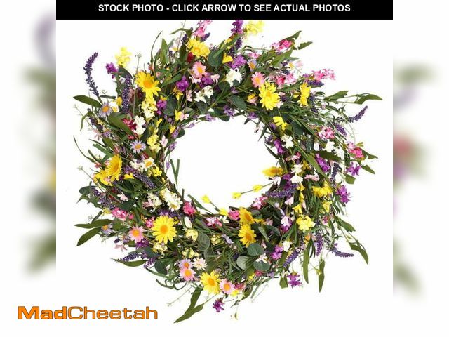 Lot 74-13058556 - 15in wildflower wreath - UNUSED