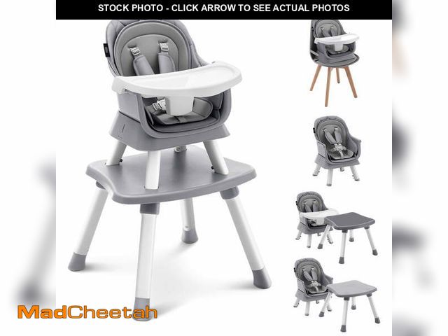 Lot 74-12832214 - HARPPA 8 in 1 Baby High Chair, Convertible Highchair for Babies and Toddlers, Gray - UNUSED
