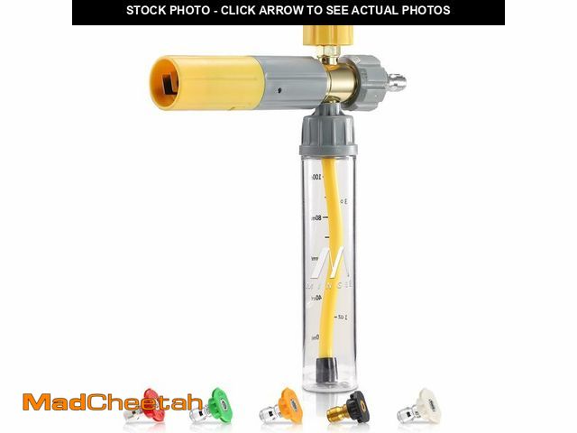 Lot 74-14299432 - M MINGLE Mini Foam Cannon, Pressure Washer Foam Cannon with 5 Nozzle Tips, 1/4" Quick Connect for Ca...