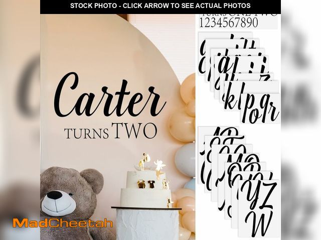 Lot 74-13962985 - Marspark Birthday Themed Heat Transfer Stickers Letter Sign Happy Birthday for Balloon Arch Party Ba...