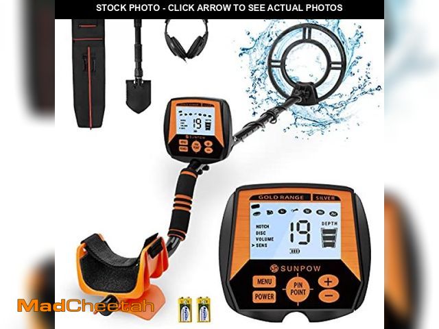 Lot 74-11909946 - SUNPOW Metal Detector for Adults, Professional Waterproof High Accuracy Metal Detector, 10'' Detecti...