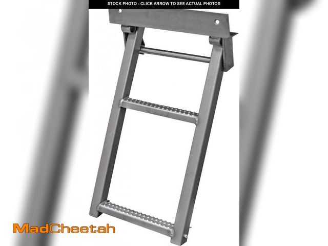 Lot 74-12399589 - Buyers Products RS2SS Stainless Steel 2-Rung Retractable Truck Step, 17.38 x 30.25 Inch, Non-Slip Tr...
