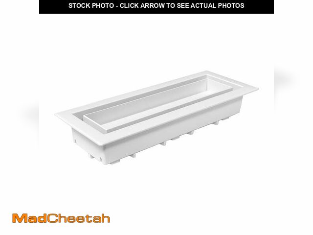 Lot 74-12711859 - Fittes Framed Floor Vent [Lite], Minimalist ABS Plastic HVAC Air Return Register Cover, Customizable...