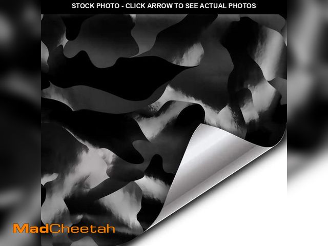 Lot 74-12398733 - VViViD+ 2020 Edition Black Stealth Large Sized Pattern Camouflage Vinyl Car Wrap Roll (6ft x 5ft) Se...