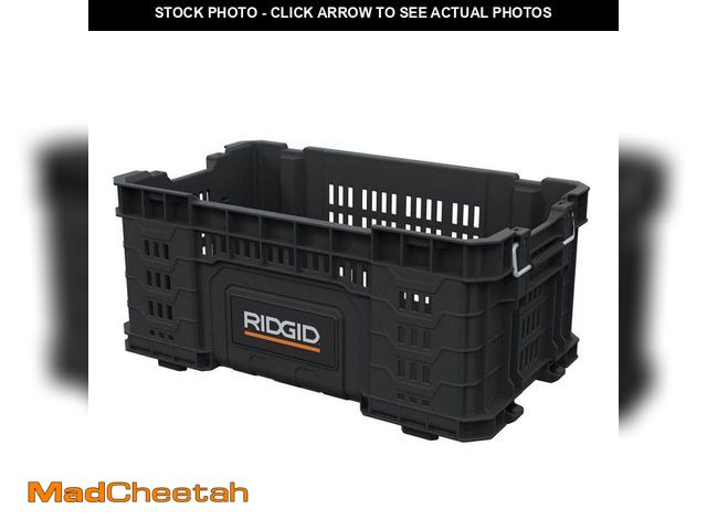 Lot 74-12891179 - RIDGID Pro Gear System Gen 2.0 Stackable 22 in. Durable High-Impact Crate - UNUSED