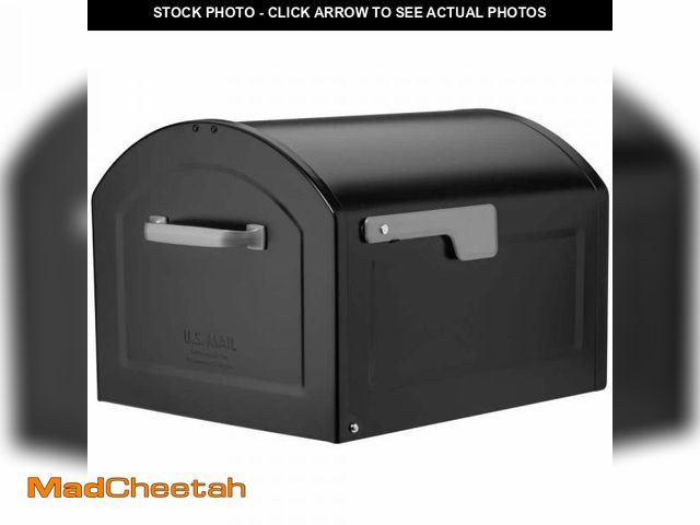 Lot 74-12364942 - Architectural Mailboxes Centennial Black, Extra Large, Steel, Post Mount Mailbox with Premium Silver...