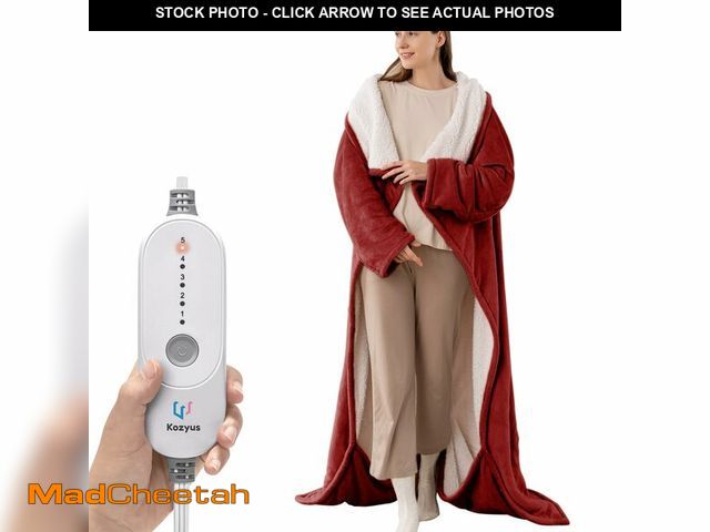 Lot 74-13626787 - Kozyus Wearable Heated Blanket with Foot Pocket &amp; Sleeves, Electric Blanket Heated Robe for Wome...