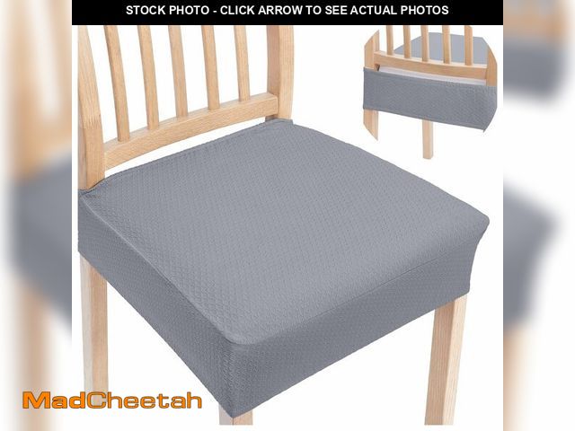 Lot 74-12705841 - Smiry Stretch Jacquard Seat Covers for Dining Room Chairs Set of 4, Removable Washable Chair Seat Pr...