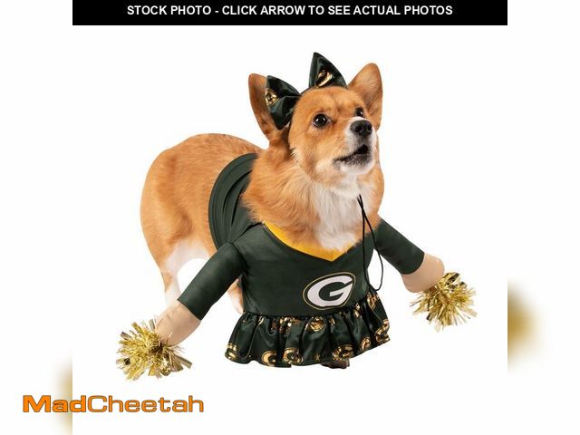 Lot 74-12975840 - NFL Green Bay Packers Officially Licensed Cheer Dog Costume Includes Dress with Faux Stuffed arms an...