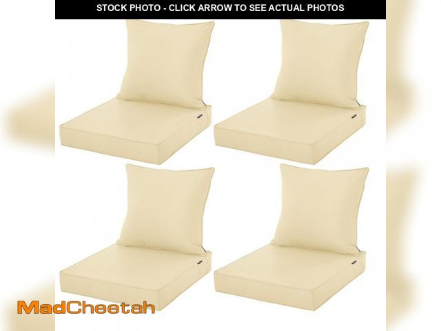 Lot 74-12230051 - Comcaver Outdoor Cushions for Patio Furniture, Waterproof Fade and Tear Resistant Deep Seat and Back...