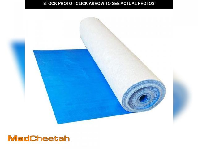 Lot 74-12525023 - Proteco 90 ft. x3. 33 ft. White Self-adhesive Felt with Breathable Film Temporary Protection Drop Cl...