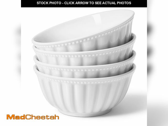 Lot 74-13543975 - HOMBENE Ceramic Soup Serving Bowls for Kitchen, 6.4 Inch, Set of 4, Cereal Bowl Porcelain, Oven &amp...