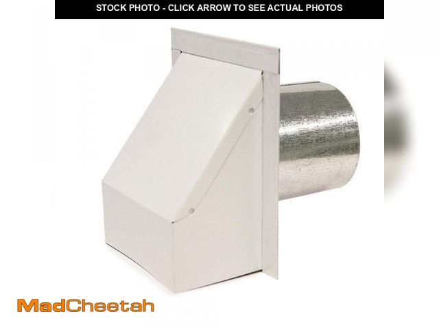 Lot 74-12463045 - Master Flow 4 in. Round Heavy-Duty Wall Vent with Damper in White - UNUSED