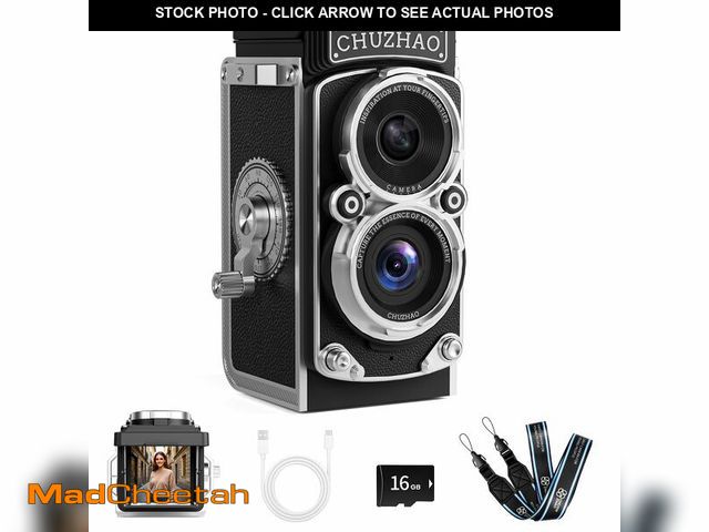 Lot 74-12710573 - CHUZHAO Mini Retro Digital Camera - Vintage TLR Style Point and Shoot Auto Focus Vlogging Camera, Co...