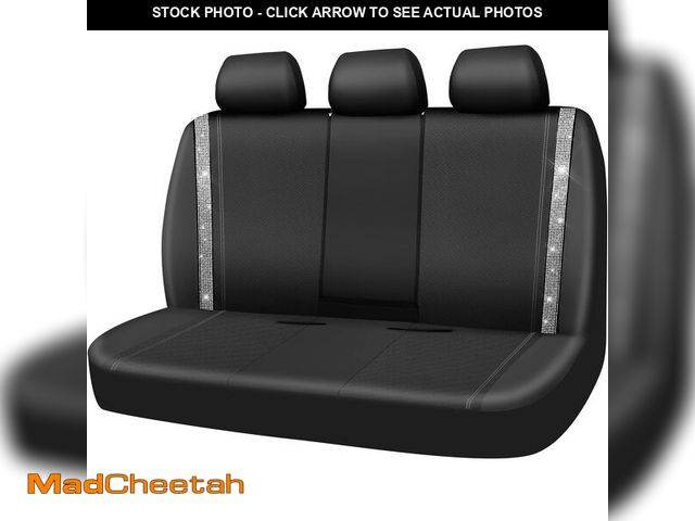 Lot 74-12875040 - CAR PASS Bling Rhinestone&amp;Leather Back Seat Cover, Waterproof Bench Rear Seat Cover Shining Diam...