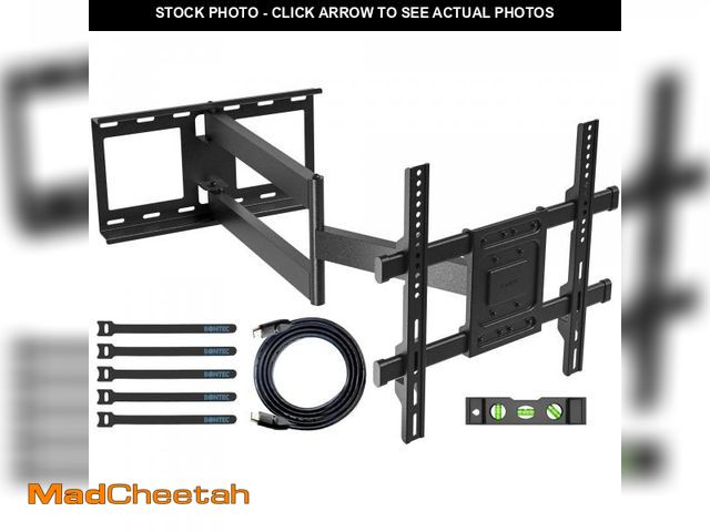 Lot 74-12150925 - BONTEC TV Wall Mount, Extra Long Articulated Arm for 32-70 Inch TVs, Full Motion, 132lbs Capacity, T...