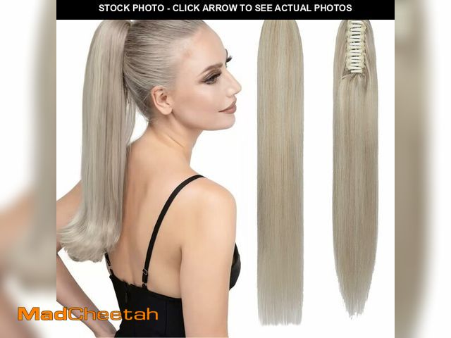 Lot 74-12436287 - FUOTONBUTY Claw Clip Ponytail Extension 100% Real Remy Human Hairpiece Pony Tails Hair Extensions Lo...