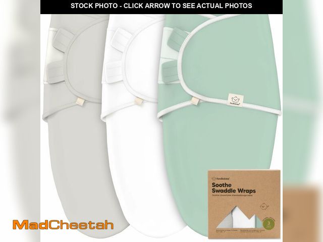 Lot 74-14205423 - 3-Pack Organic Baby Swaddle Sleep Sacks - Swaddles for Newborns, Infant 3-6 Months, Baby Girls, Boys...
