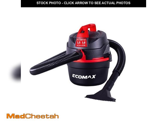 Lot 74-14467843 - ECOMAX 1 Gal. 1.5 HP Portable Poly Wet/Dry Vac EM18101P-1H - UNUSED