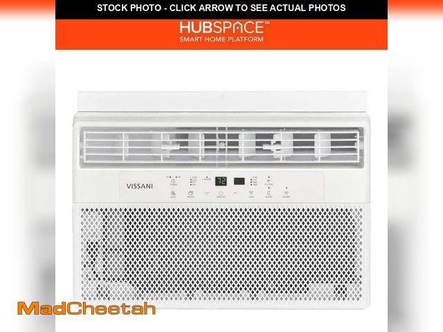 Lot 74-14596154 - Vissani 8,000 BTU 115-Volt Smart Window Air Conditioner Cools 350 sq. ft. with Dehumidifier and Remo...