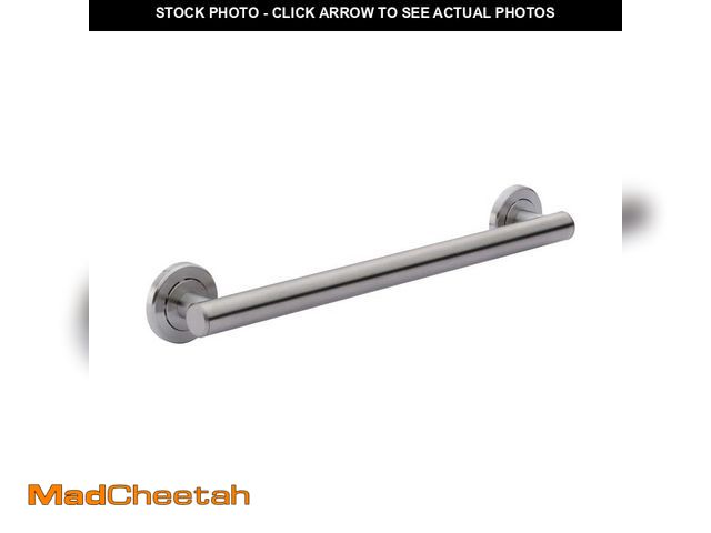 Lot 74-12684345 - Glacier Bay Dorind 18 in. x 1 1/4 in. Decorative Grab Bar in Brushed Stainless Steel - UNUSED