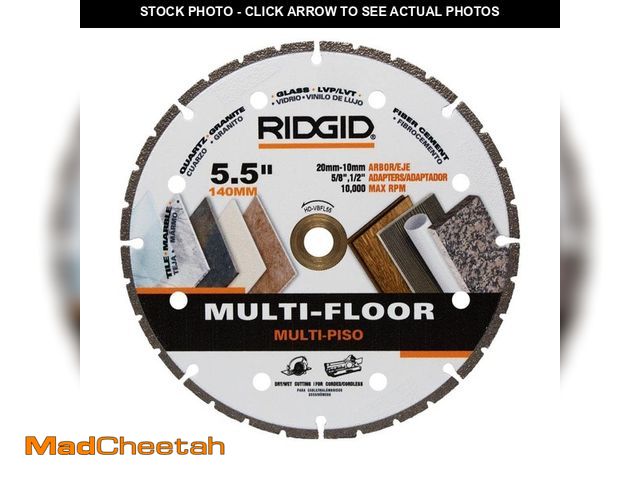 Lot 74-12829834 - RIDGID 5.5 in. Multi-Flooring Segmented Diamond Blade - USED