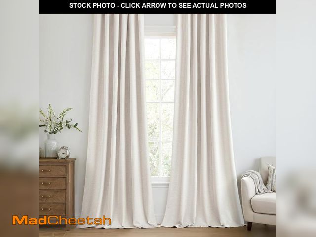 Lot 74-12310240 - MIULEE 100% Blackout Curtains 84 Inch Long 2 Panels for Bedroom, Thick Luxury Faux Linen Black Out C...