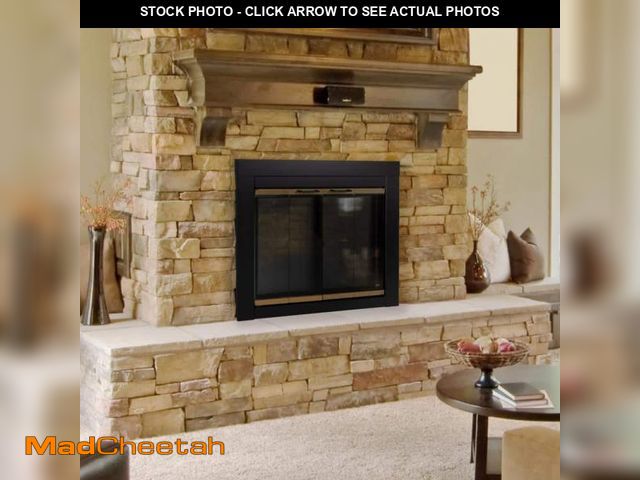 Lot 74-12424830 - Pleasant Hearth Arrington Medium Glass Fireplace Doors - UNUSED