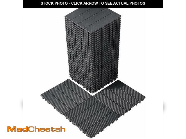 Lot 74-13734065 - VEVOR 36 sq. ft Plastic Interlocking Deck Tiles, 36 Pack,12"x12" Waterproof Non-Slip Outdoor Floorin...