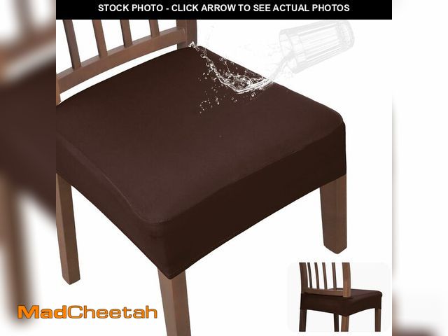 Lot 74-12702288 - JQinHome Waterproof Dining Chair Seat Covers Set of 4 | Soft Removable Washable Chair Covers for Din...