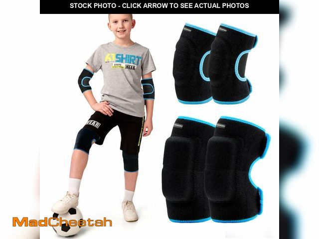 Lot 74-14215494 - YEEKORO Knee Pads Elbow Pads Set for Kids, Youth Adjustable Knee Elbow Pads Protective Sets with Thi...