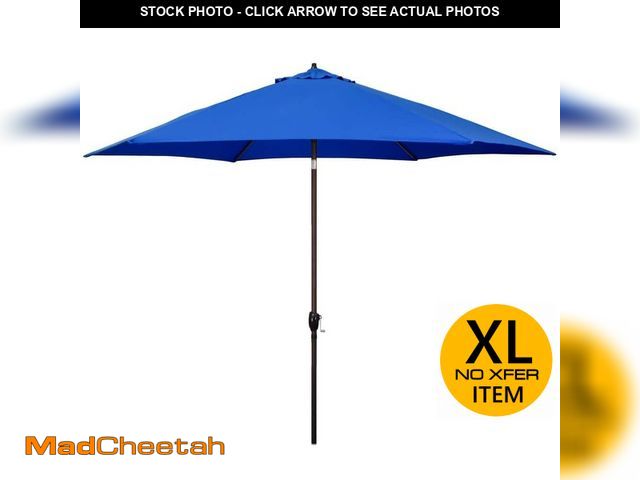 Lot 74-14345031 - Astella 11 ft. Aluminum Market Patio Umbrella with Crank Lift and Push-Button Tilt in Polyester Paci...