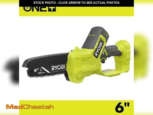 Lot 74-13129707 - RYOBI ONE+ 18V 6 in. Cordless Battery Compact Pruning Mini Chainsaw (Tool Only) - UNUSED