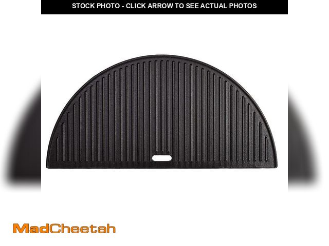 Lot 74-13769093 - Kamado Joe Half Moon Cast Iron Reversible Grill Griddle for 24 in. Big Joe - UNUSED