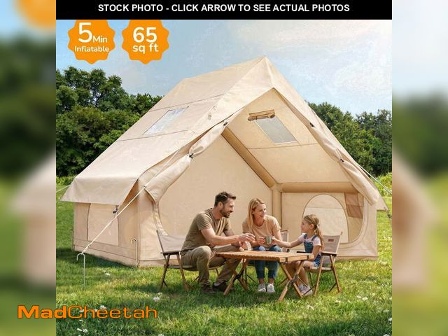 Lot 74-13734263 - Qunler 4-6 Person Inflatable Tent with Pump, Large Waterproof Air Tent for Camping, Easy Setup in 5 ...
