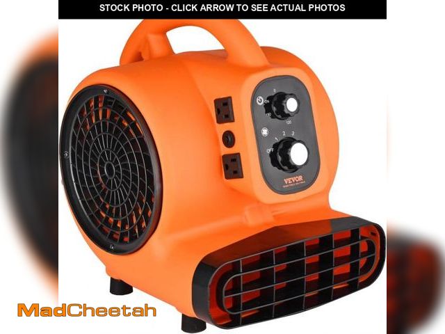 Lot 74-12367881 - VEVOR Air Mover, 1/4 HP 1000 CFM Carpet Dryer for Cooling and Ventilating, Portable Floor Blower Fan...