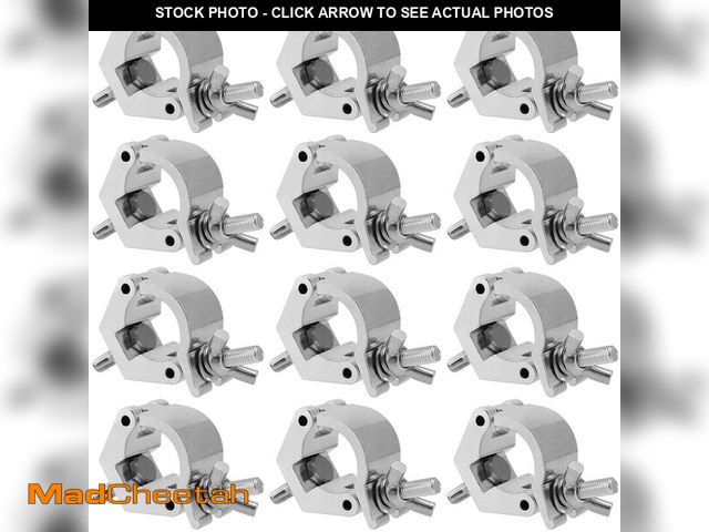 Lot 74-14336147 - KOHAND 12 Pack Aluminum Alloy Stage Lighting Truss Clamp, Heavy Duty O-Clamp for DJ Lighting, Fits 1...