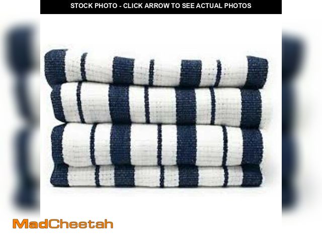 Lot 74-12718881 - Williams-Sonoma Classic Striped Towels, Set of 4 (Navy) - UNUSED