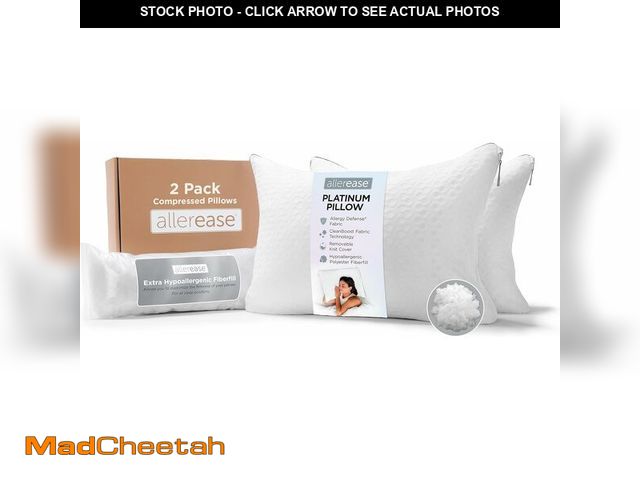 Lot 74-13926822 - ÃÂ¢Ã¢âÂ¬ÃÂ¯AllerEase Platinum 2-in-1 Adjustable Pillow, CleanBoost Allergen Barrier, Extra Fill,...