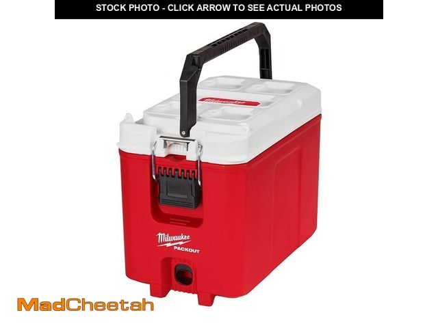 Lot 74-12784080 - Milwaukee PACKOUT 10 in. Red 16 qt. Compact Cooler - UNUSED