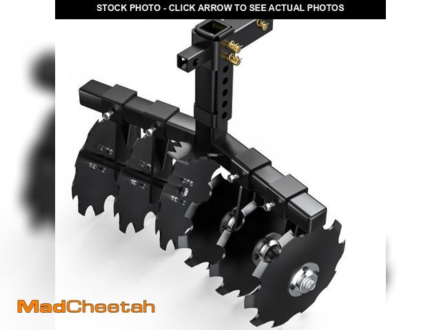 Lot 74-12153707 - (MISSING HARDWARE) YITAMOTOR 28" Width Disc Plow Harrow with Universal 2" Receiver Mount for ATV UTV...