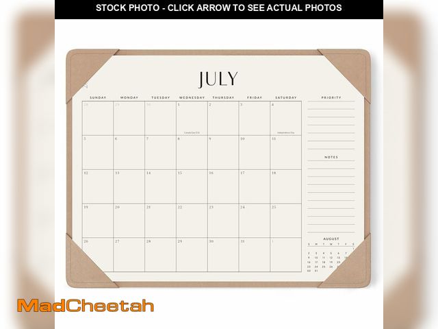 Lot 74-14335768 - Jotsome Desk Calendar 2026 - 2027 with Desktop Mat, Large Desk Pad Calendar From July 2026 to Decemb...