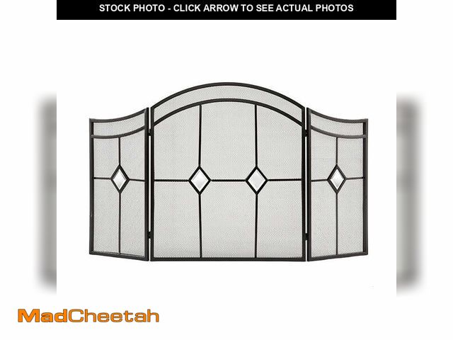 Lot 74-13046484 - Pleasant Hearth Diamond Fireplace Screen in Espresso - UNUSED